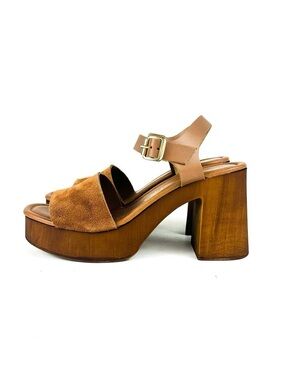 Seychelles Tan Brown Suede & Leather Sandals